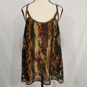 3/$20 Rock & Republic Animal Print Lined Tank - Sz L Open to Offers